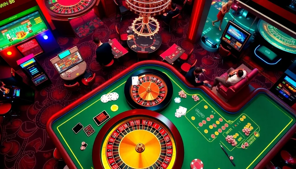 SUNWIN 88 offers thrilling online gambling with vibrant card games, roulette wheels, and animated slot machines.